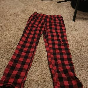 Classic Red Plaid PJ Pants